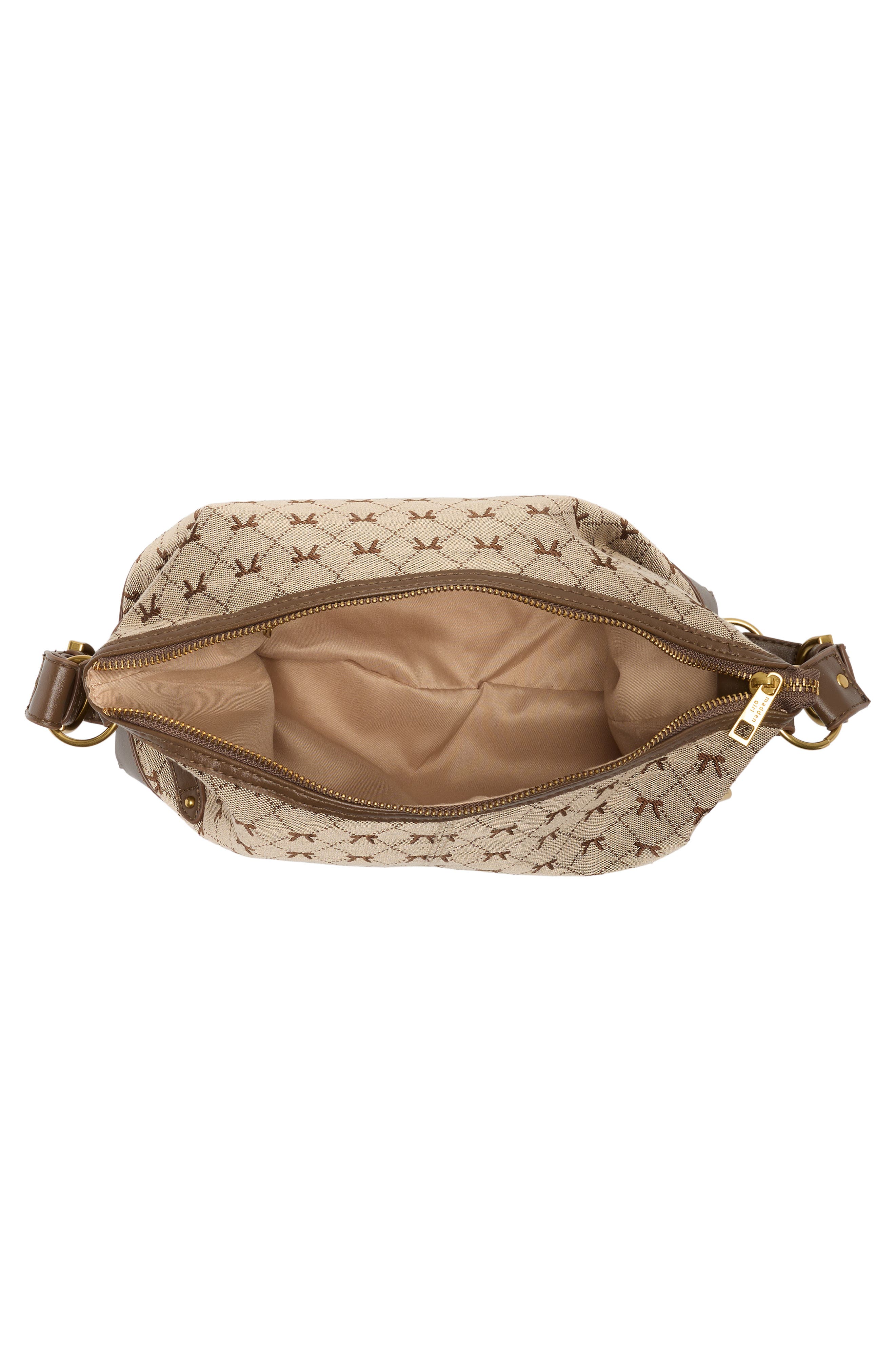 Jacquard Shoulder Bag, Alternate, color, BROWN BOW