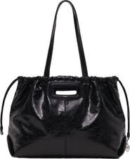 maje Crackled leather Milpli tote bag