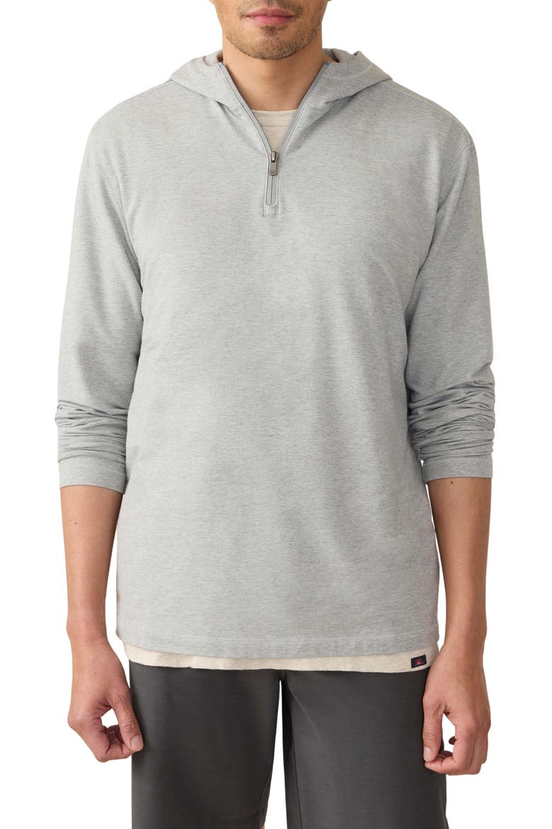 Movement Quarter Zip Hoodie, Main, color, ROCK GREY FEEDER