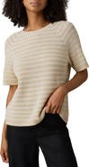 Faherty Miramar Stripe Linen & Organic Cotton Blend Sweater