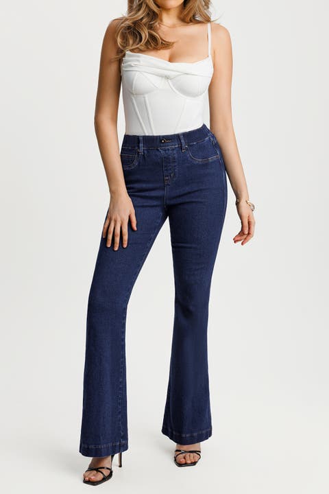 Sculpting High-Rise Stretch Flare Jeans