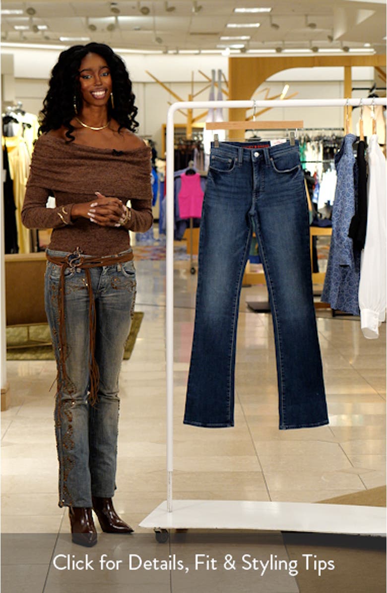 Stevie High Waist Mini Bootcut Jeans, sales video thumbnail
