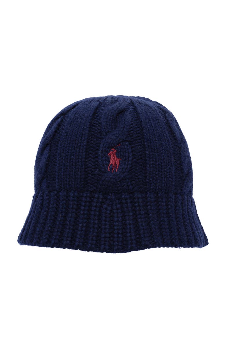 Polo Ralph Lauren Cable Knit Bucket, Main, color, Newport Navy