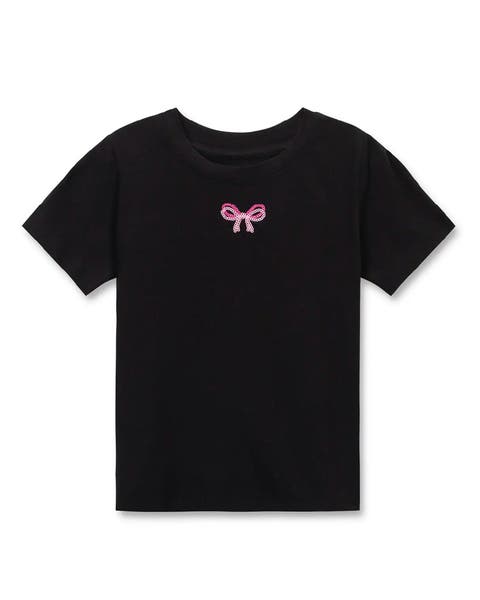 Sequin Bow Short Sleeve T-shirt
