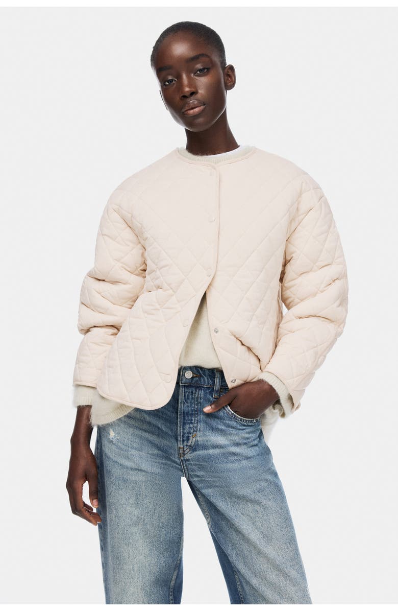 H&M Quilted Jacket, Alternate, color, Light Beige