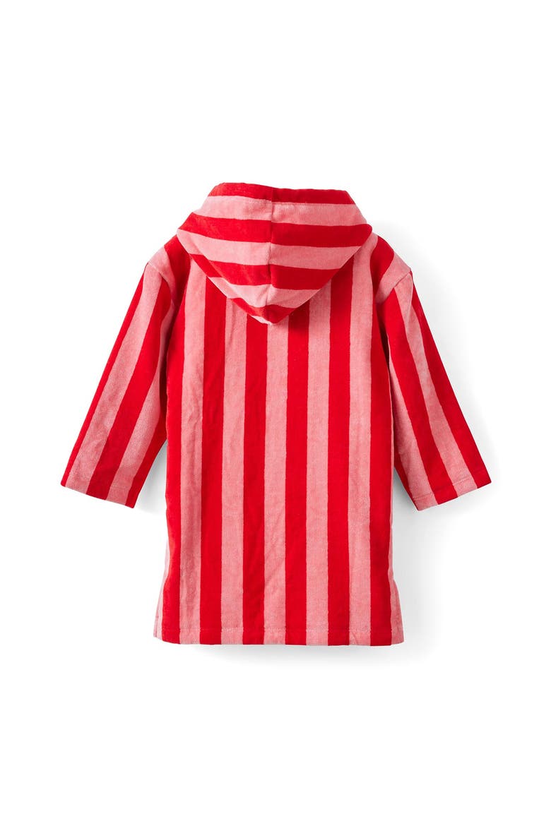 Kid's Kids Zip Thru Hooded Towel, Alternate, color, Sunkissed Varsity Red Bold