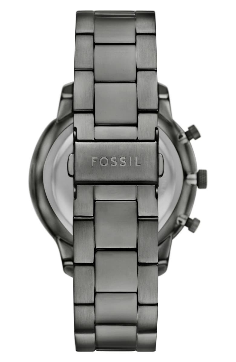 Fossil Neutra Chronograph Bracelet Watch, 44mm, Alternate, color, Gunmetal