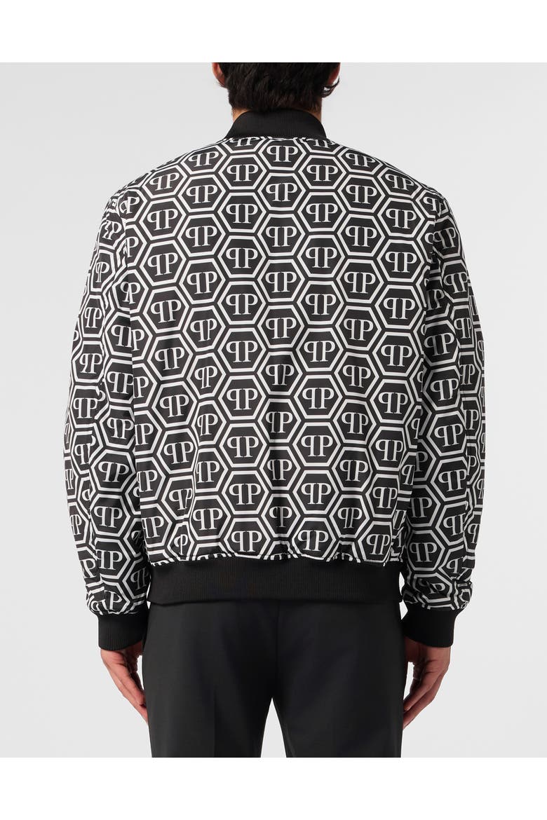 Nylon Bomber Monogram Men, Alternate, color, black