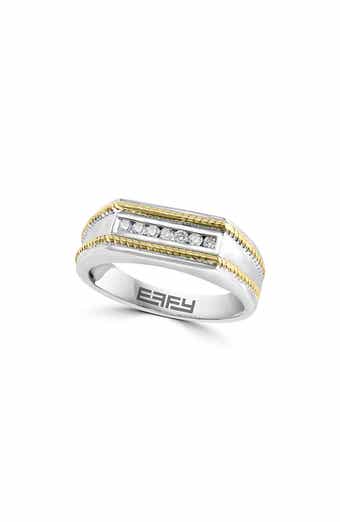 EFFY Men's Diamond Two-Tone Signet Ring