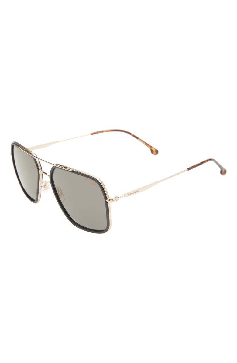 Carrera Eyewear 59mm Gradient Rectangle Aviator Sunglasses, Alternate, color,
