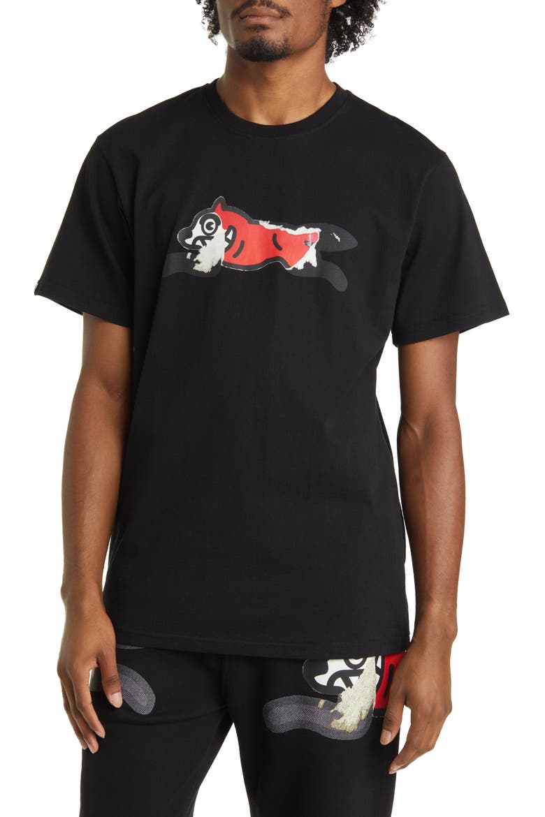 The Old Hangtag Sticker Graphic T-Shirt, Main, color, BLACK