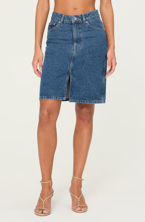 Lexie High Waist Denim Skirt