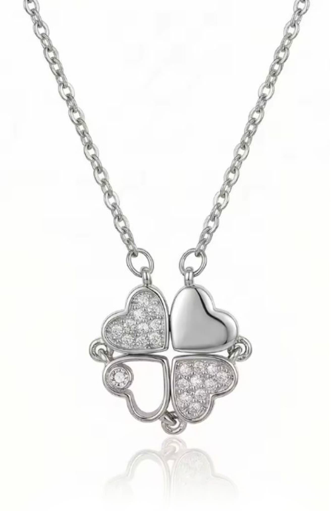 REBL Crystal Clover Pendant Necklace