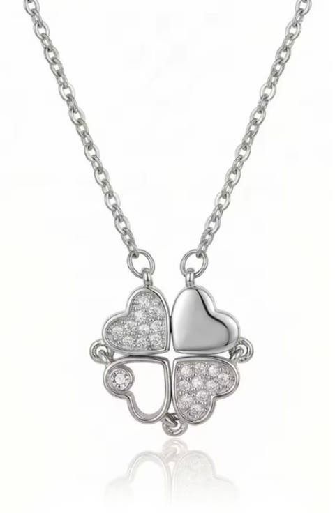 Crystal Clover Pendant Necklace