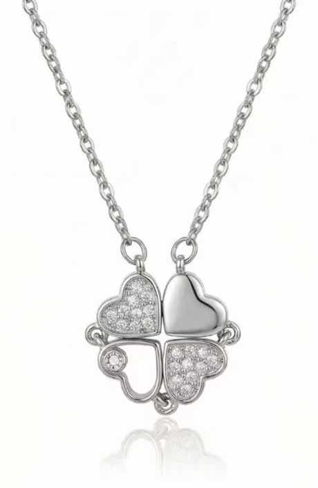 REBL Crystal Clover Pendant Necklace