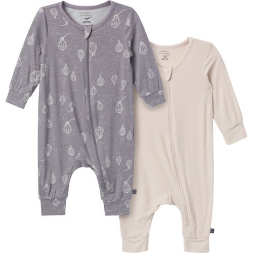 Modern Moments™ By Gerber Hot Air Ballon Footless Coveralls In Silver Hot Air Ballon