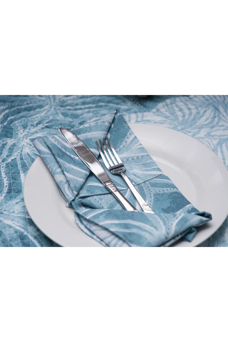 Azzurra Marine Coastal 100% Cotton Set of 6 Cloth Napkins, Alternate, color, Blue