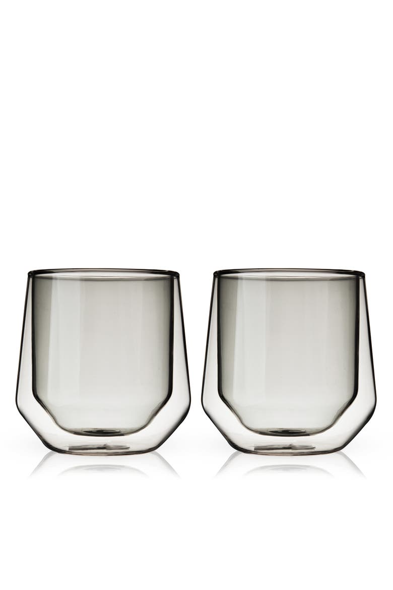 Aurora Double Walled Tumblers Set of 2, Alternate, color, Grey