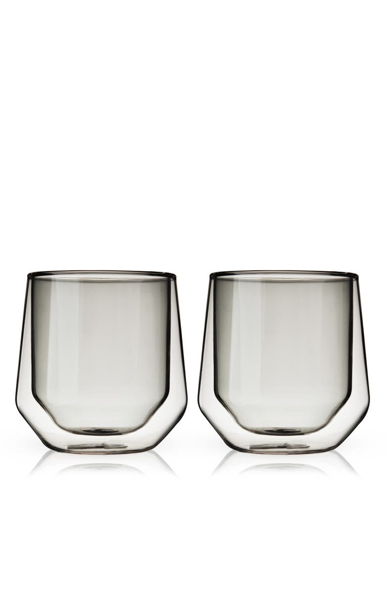 Viski Aurora Double Walled Tumblers Set of 2, Alternate, color, Grey