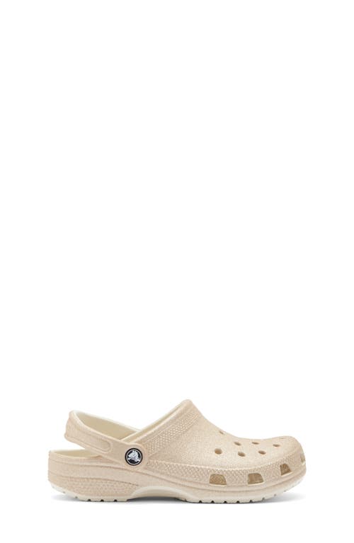 Crocs Kids' Classic Glitter Clog In Neutral