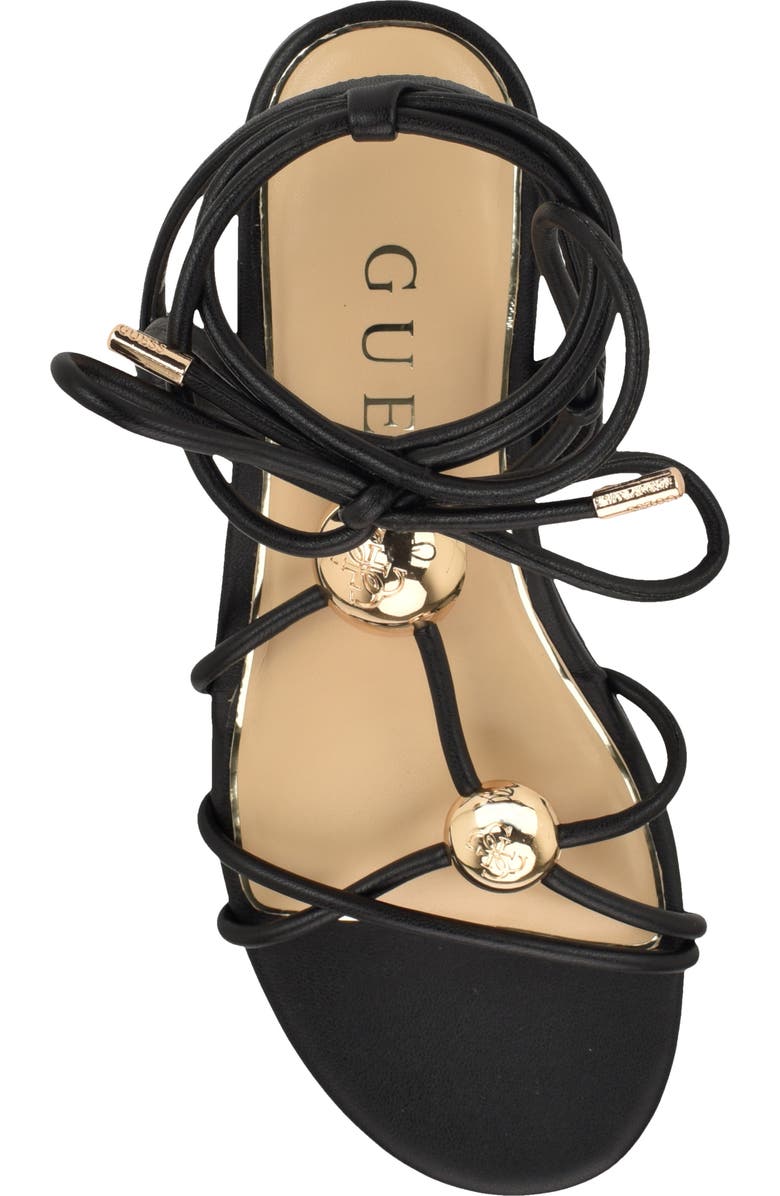 GUESS Tabell Ankle Wrap Sandal, Alternate, color, Black