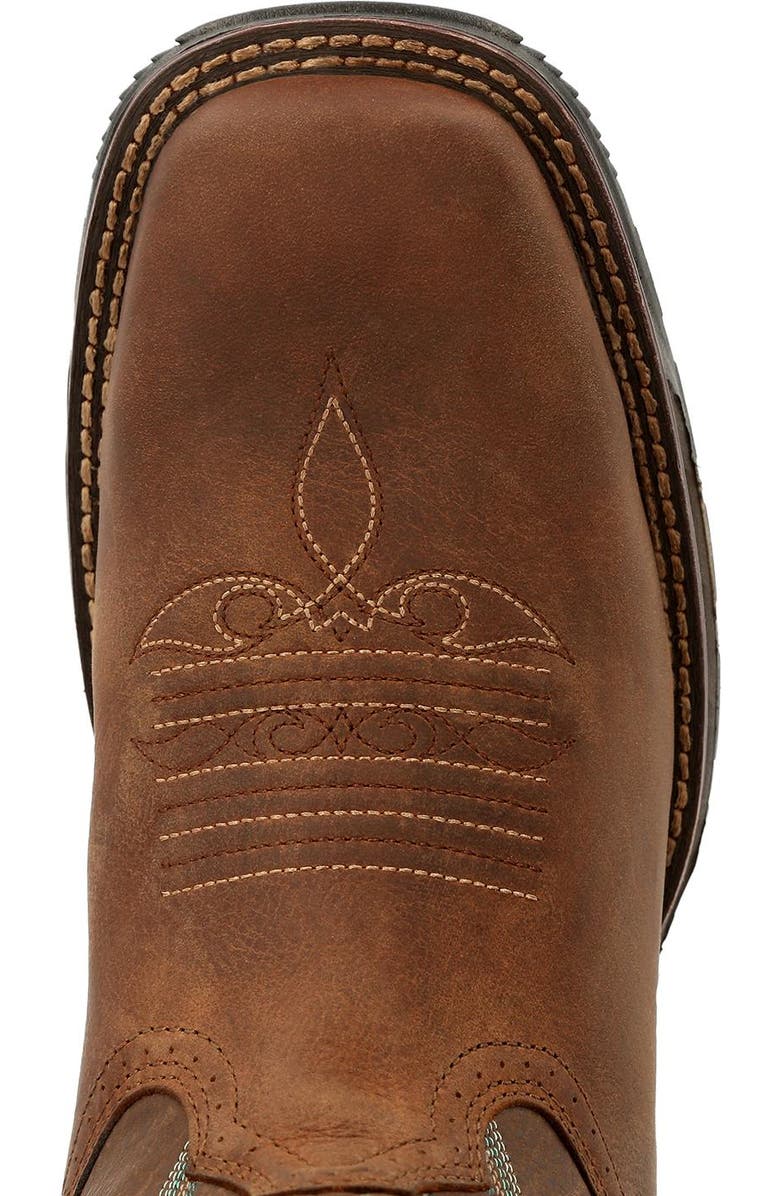 DURANGO Maverick Women
s Steel Toe Waterproof Western Work Boot, Alternate, color, Rugged Tan