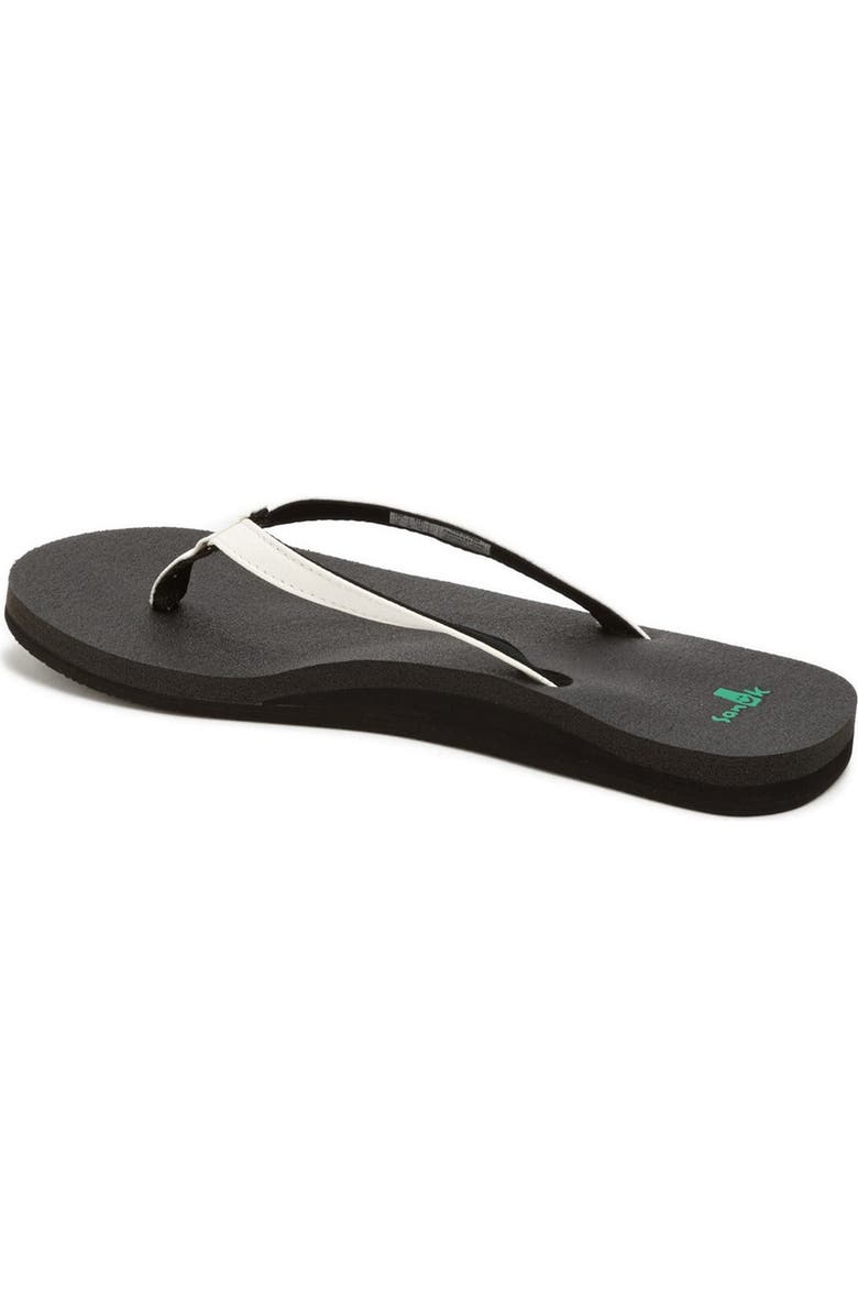 Sanuk 'Yoga Joy' Flip Flop, Alternate, color, White