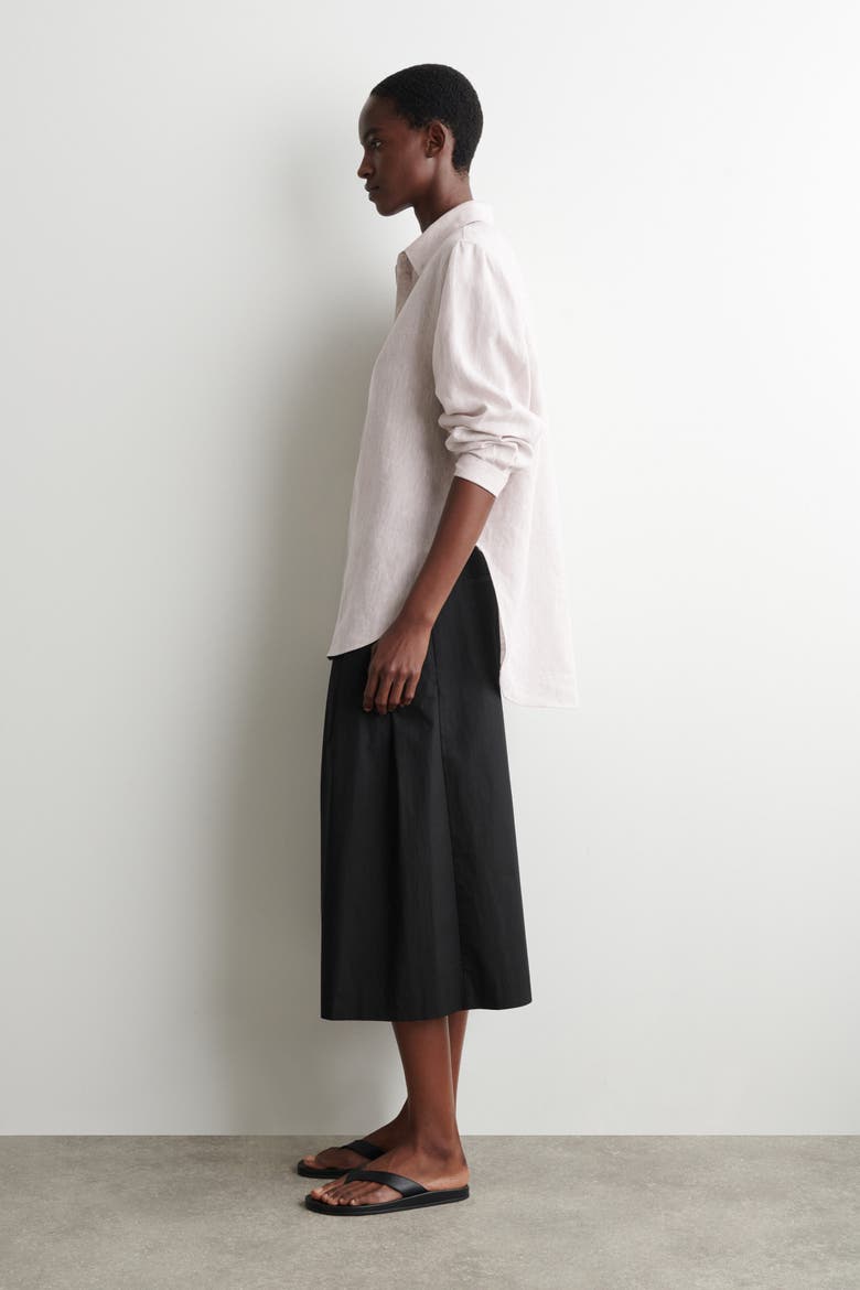 Button-down Collar Linen Shirt, Alternate, color, LIGHT PINK