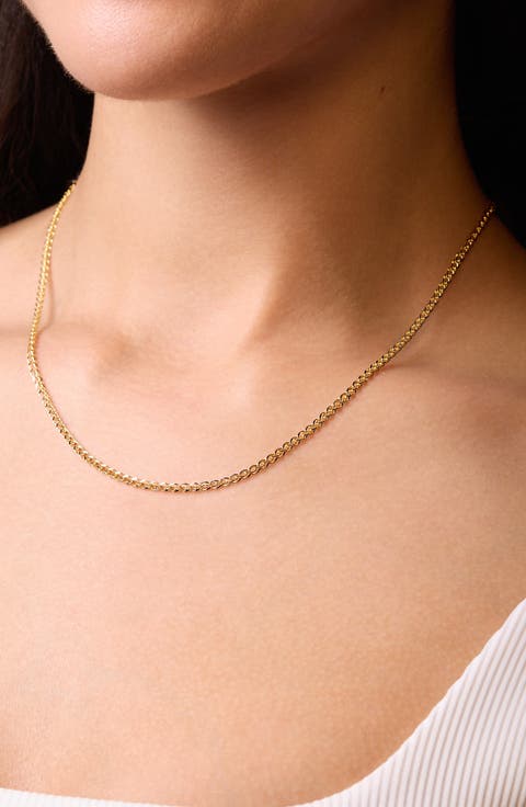 Mixed 14K Gold Cable Chain Necklace (Online Trunk Show)