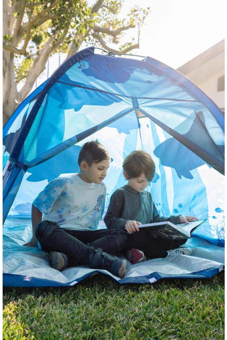 Shark Cove Play Tent, Alternate, color, BLUE