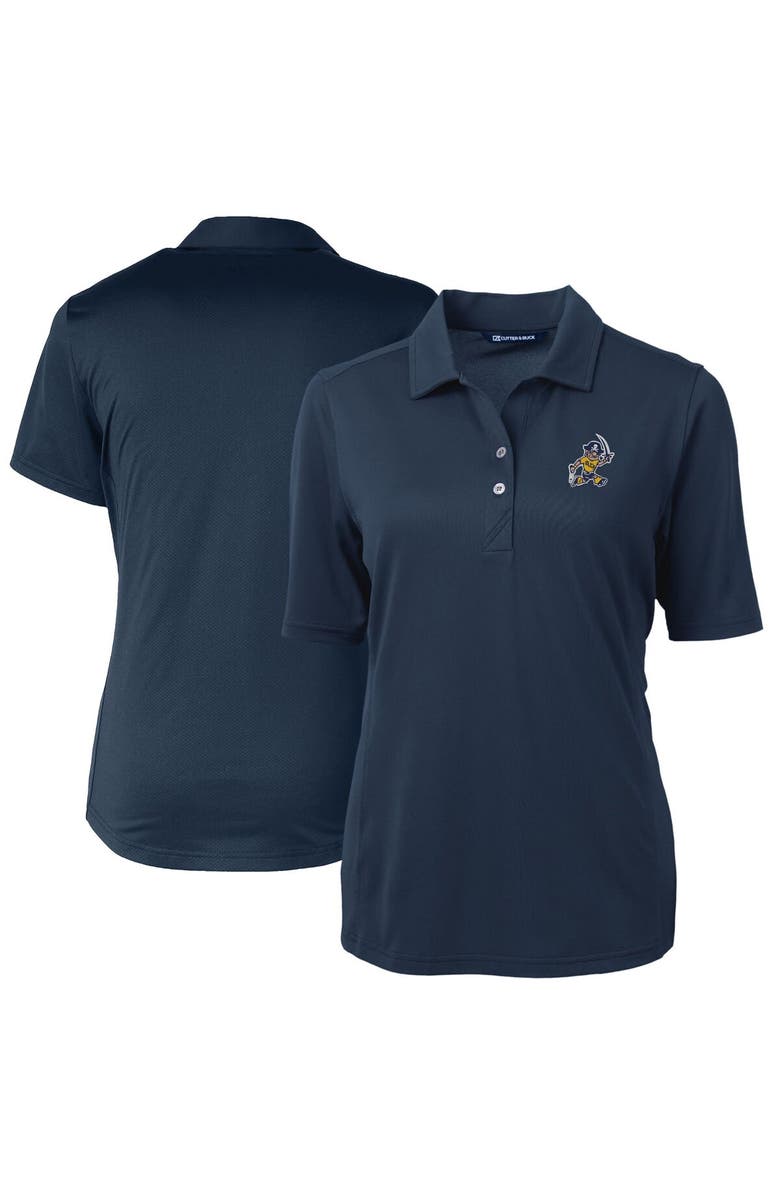 Cutter & Buck Women's Cutter & Buck Navy ETSU Buccaneers Vault DryTec Virtue Eco Pique Recycled Polo, Main, color, 