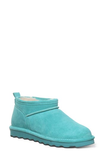 Bearpaw Super Shorty Genuine Shearling Lined Bootie In Blue