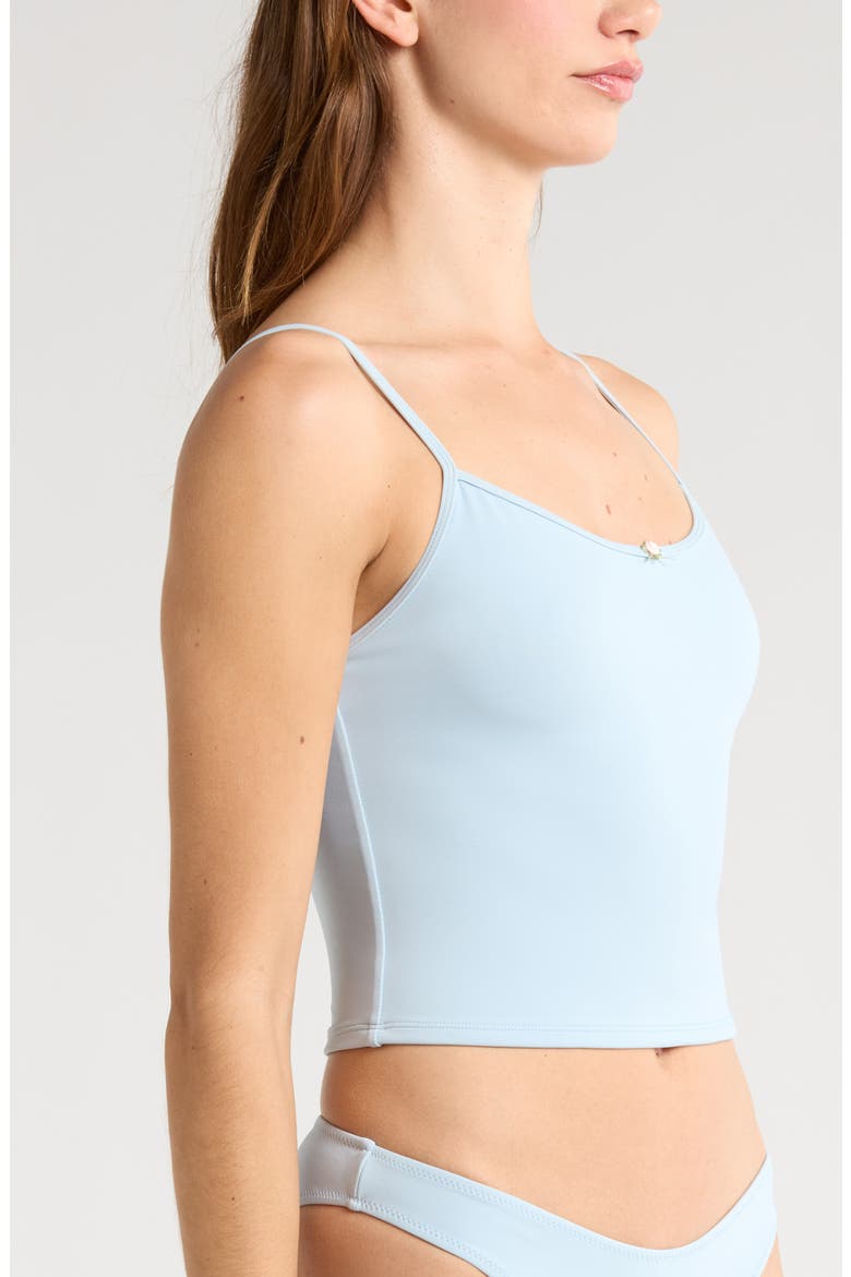 Rosie Tankini Top, Alternate, color, CELESTIAL BLUE / ROSE