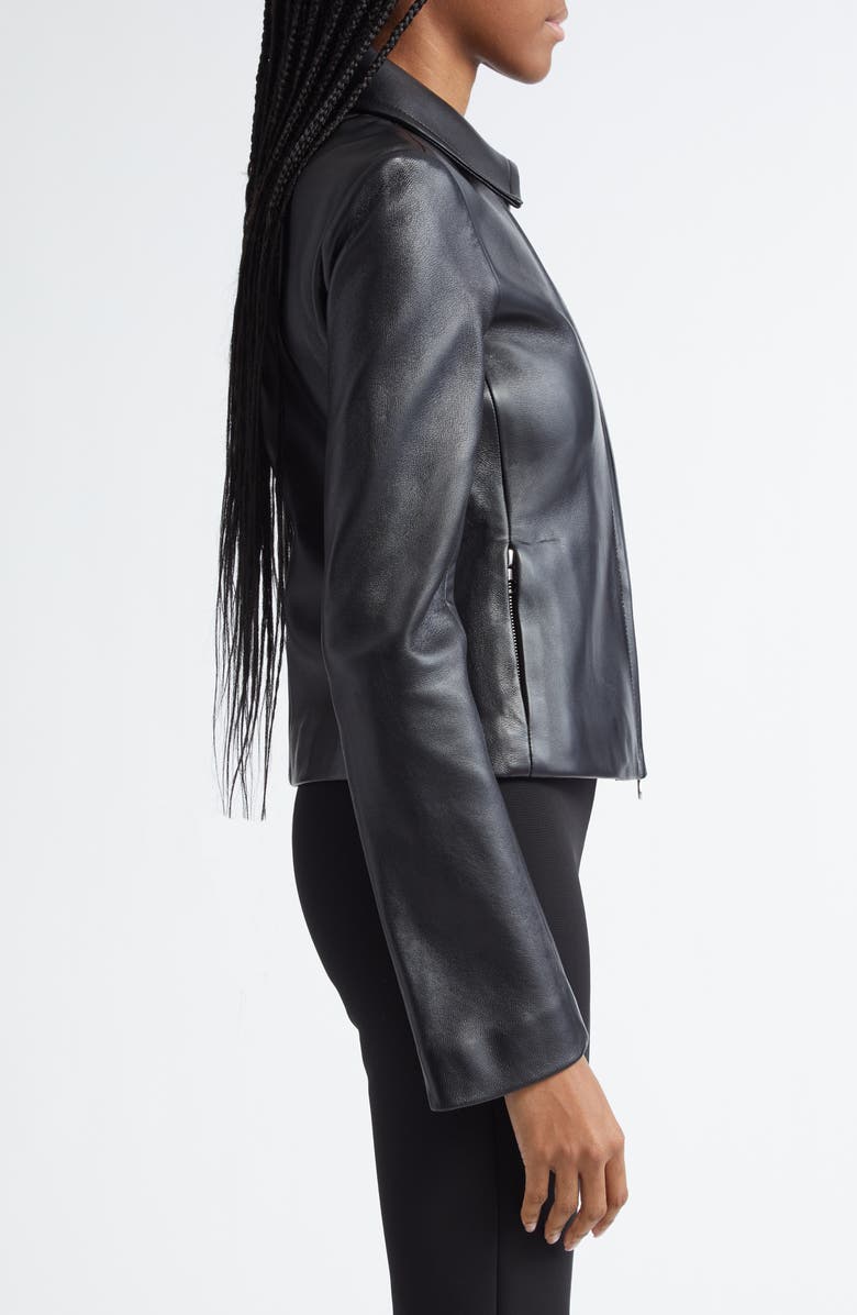 Courrèges AC Logo Leather Jacket, Alternate, color,