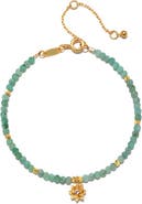 Satya Jewelry Emerald Lotus May Birthstone Bracelet