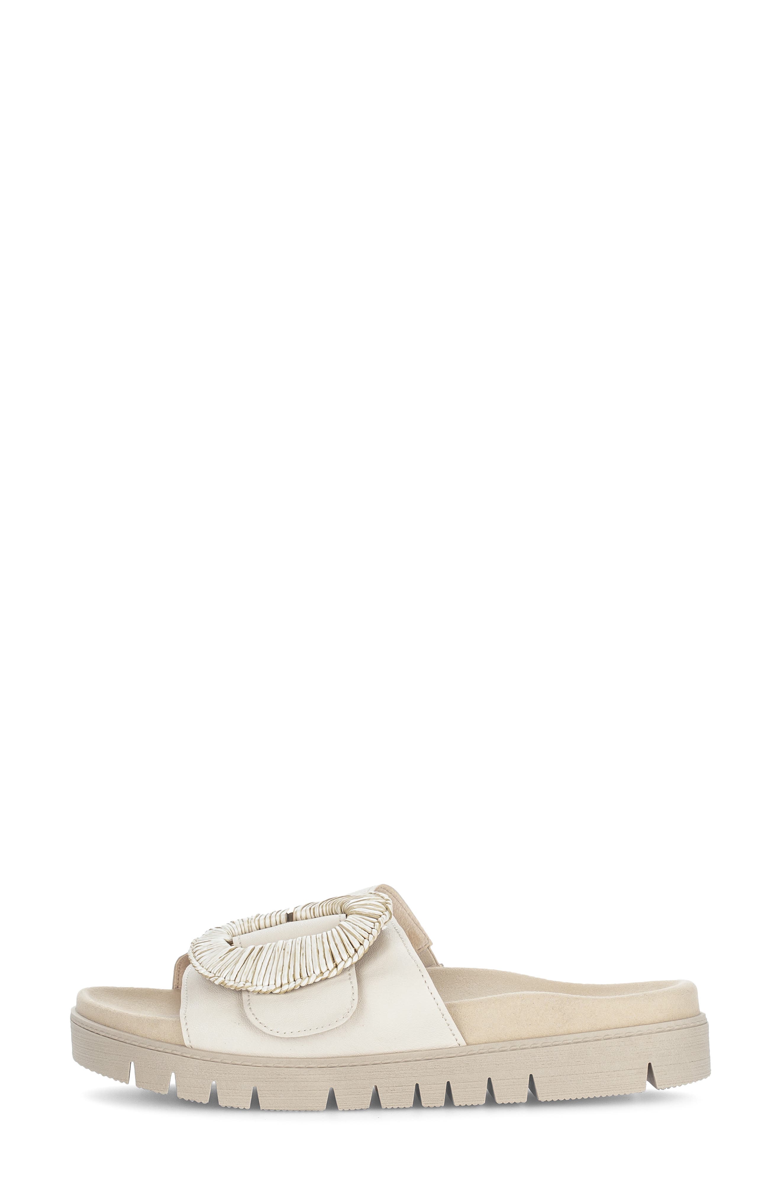 Gabor Platform Slide Sandal, Alternate, color, Panna