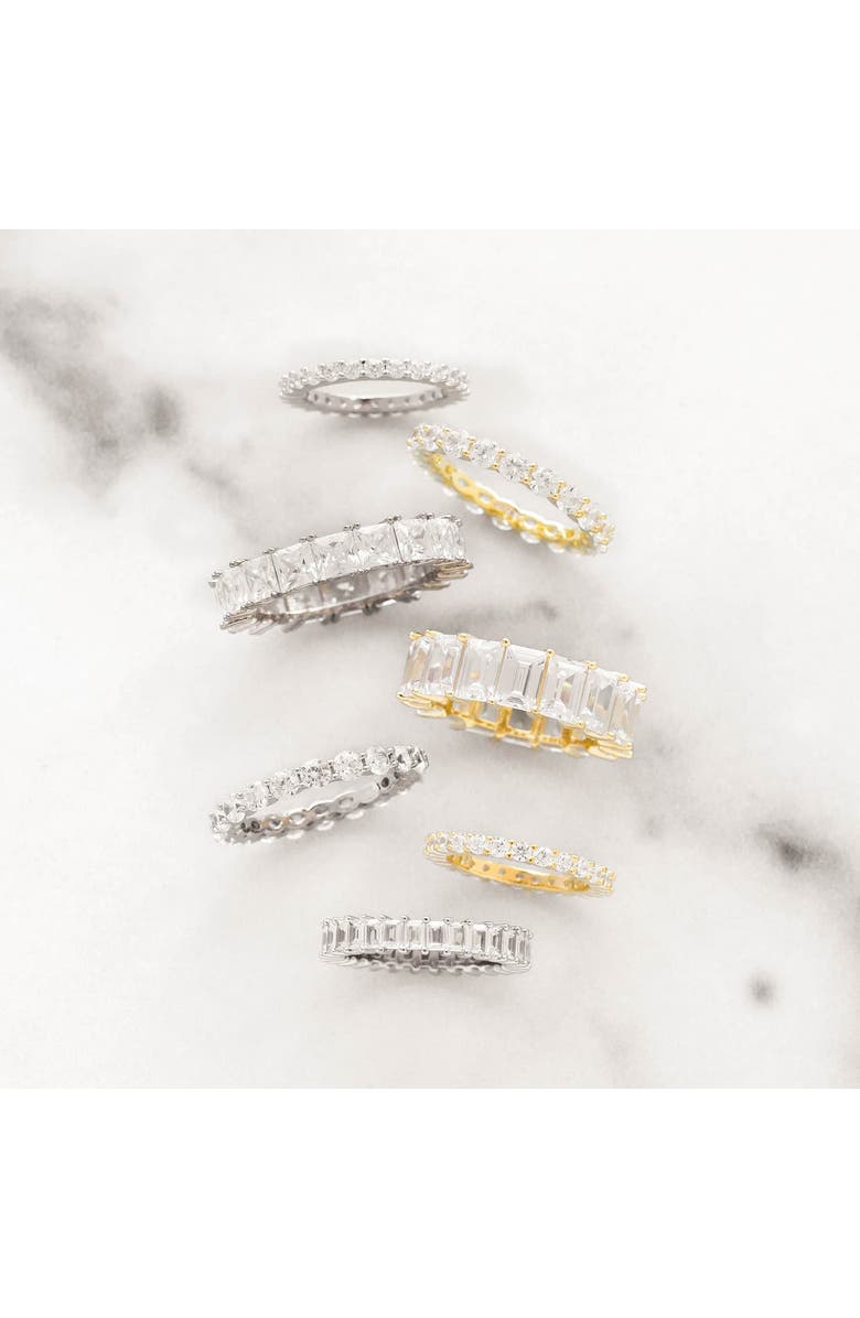 BY ADINA EDEN Princess Cut Eternity Band, Alternate, color, Silver