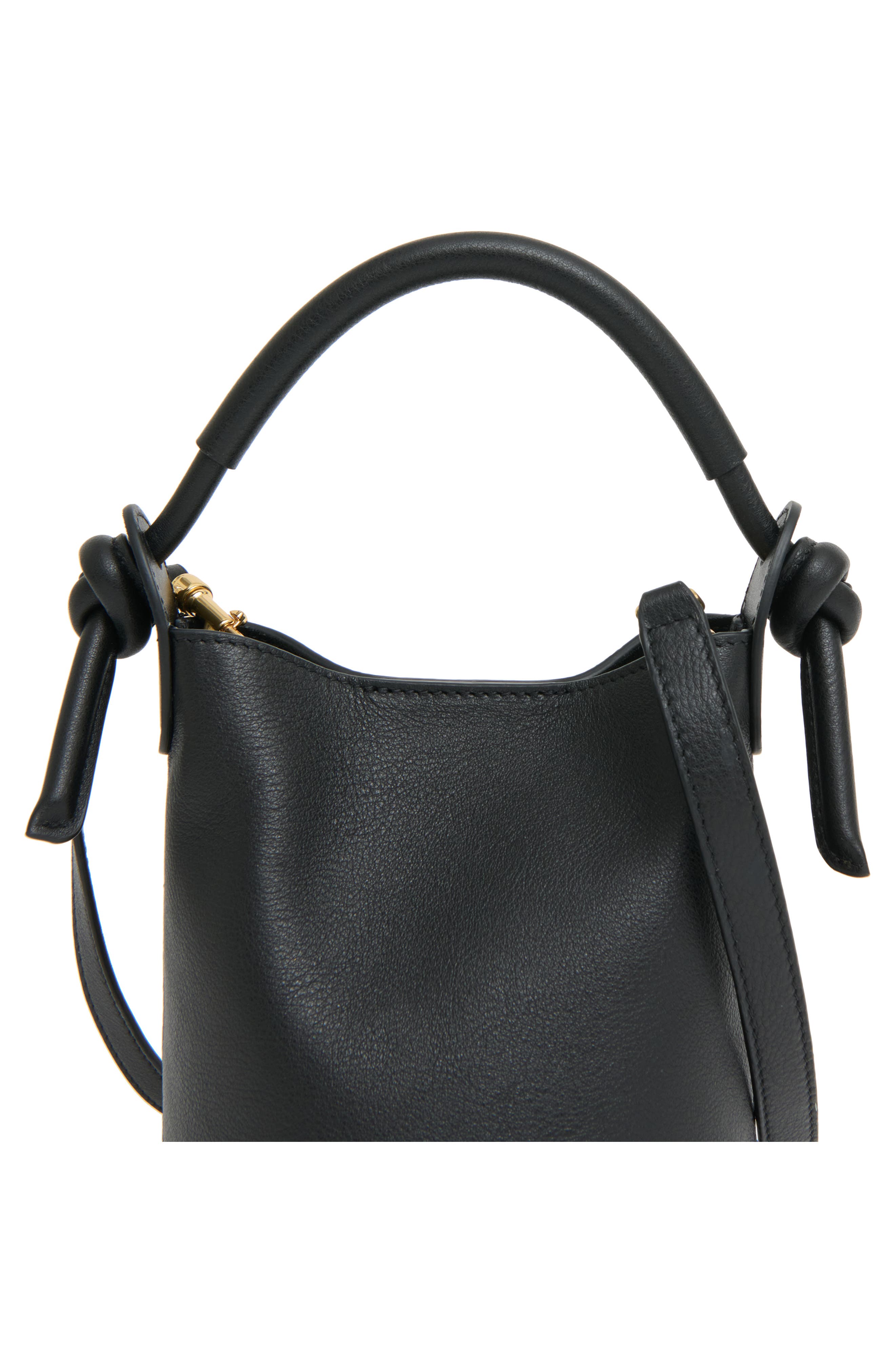 Mansur Gavriel Mini Mini Fortuna Bucket Bag, Alternate, color, Black