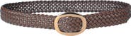 Linea Pelle Chunky Braided C-Bar Buckle Belt