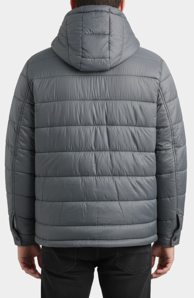 Hurley Kersta Plaid Reversible Hooded Jacket, Alternate, color, Grey