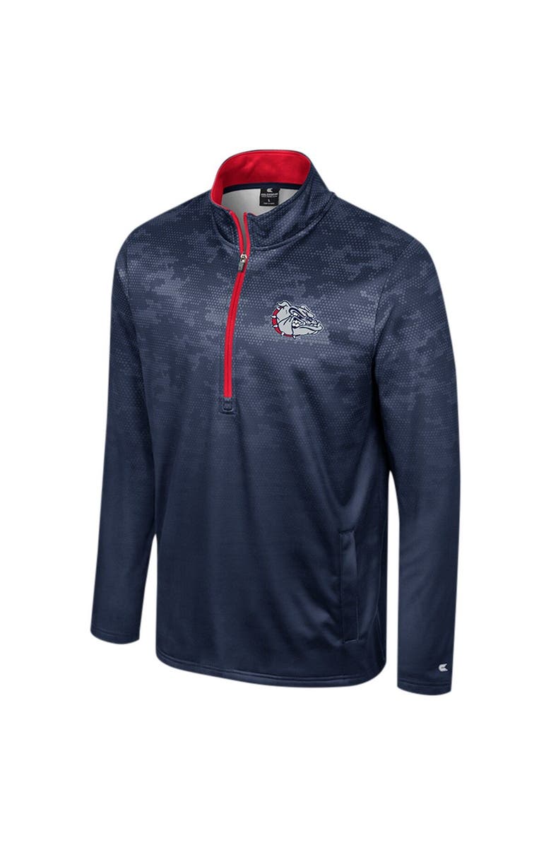 COLOSSEUM Men's Colosseum  Navy Gonzaga Bulldogs The Machine Half-Zip Jacket, Alternate, color, 