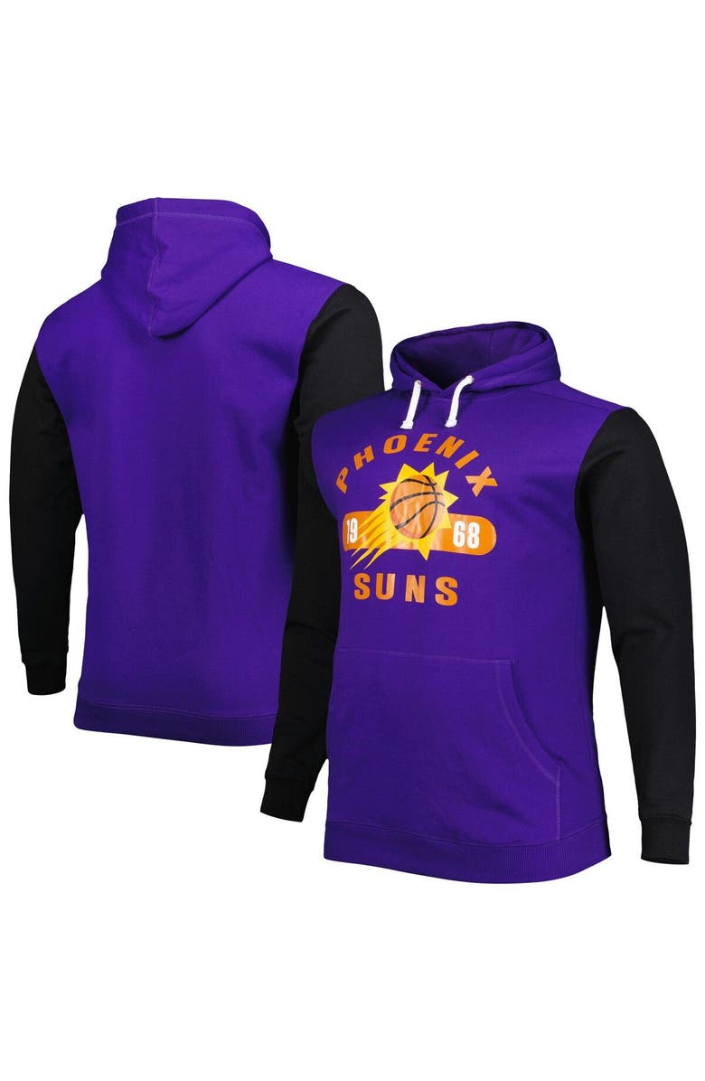FANATICS Men's Fanatics Branded Purple/Black Phoenix Suns Big & Tall Bold Attack Pullover Hoodie, Main, color, Purple