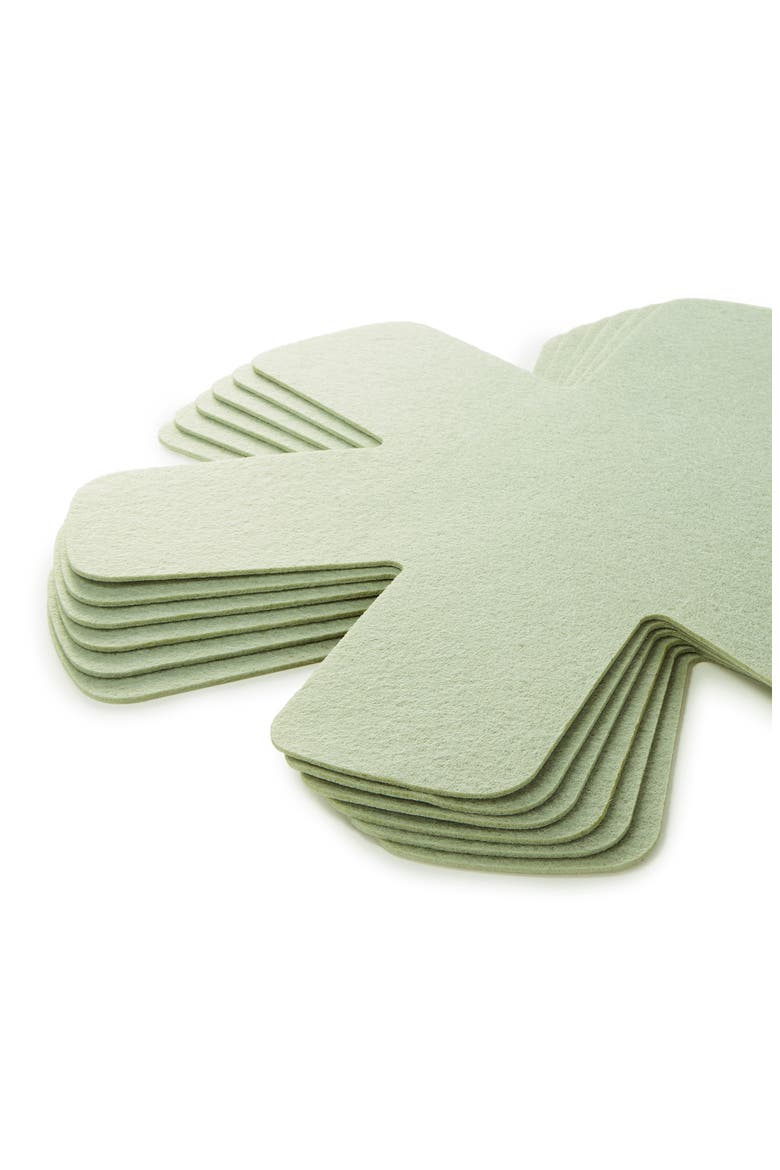 6-Piece Felt Pan Liners, Alternate, color, GREEN