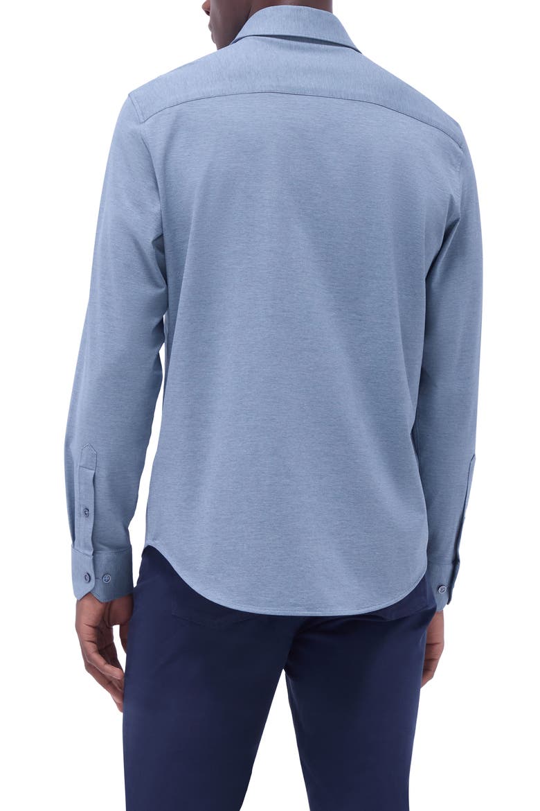 James OoohCotton® Button-Up Shirt, Alternate, color, INDIGO