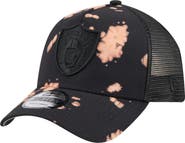 New Era Men's New Era Black Las Vegas Raiders Bleached 9FORTY A-Frame Adjustable Hat
