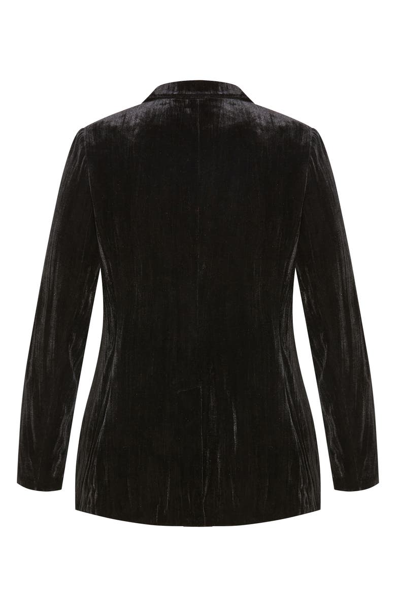 City Chic Crushed Velvet Jacket, Alternate, color, 