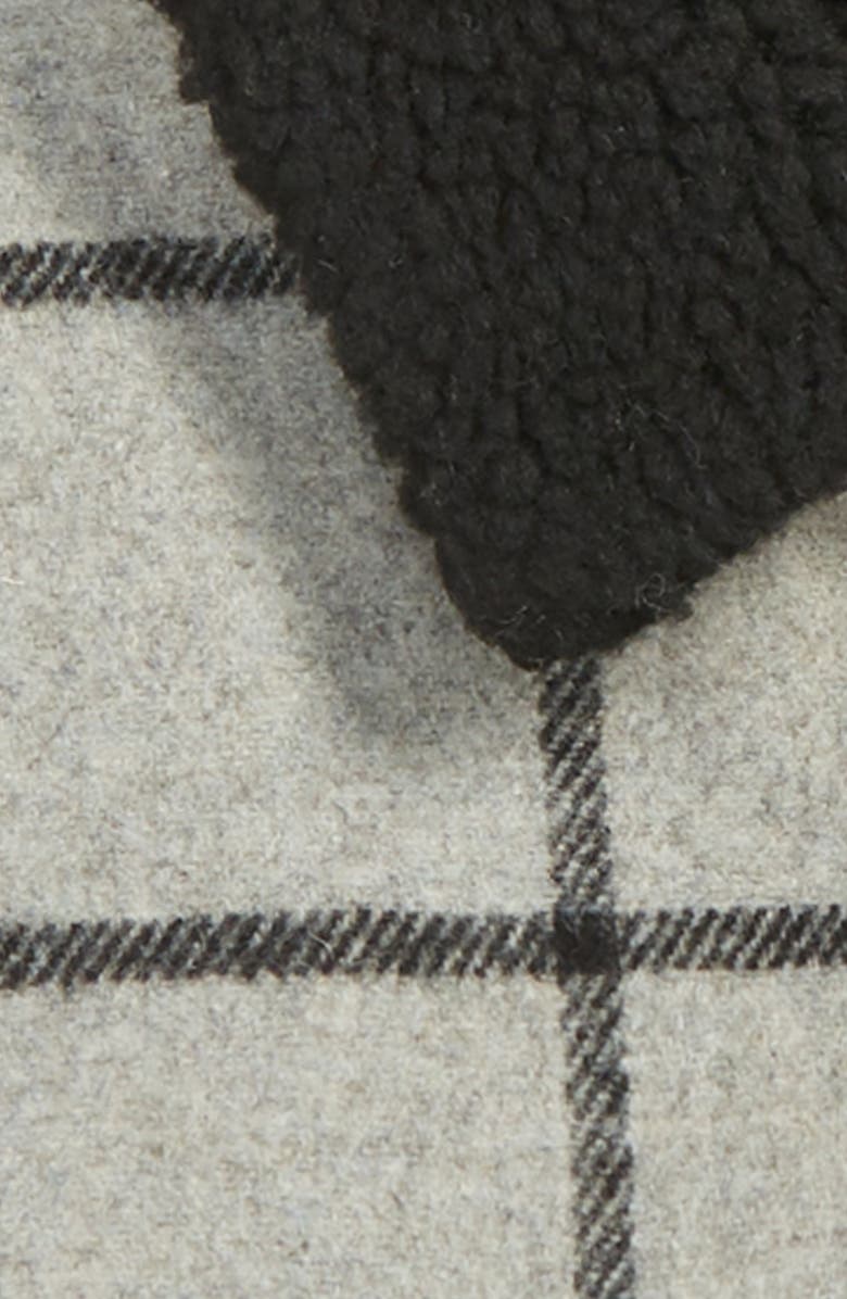 Bardot Junior Check Faux Shearling Bomber Jacket, Alternate, color,