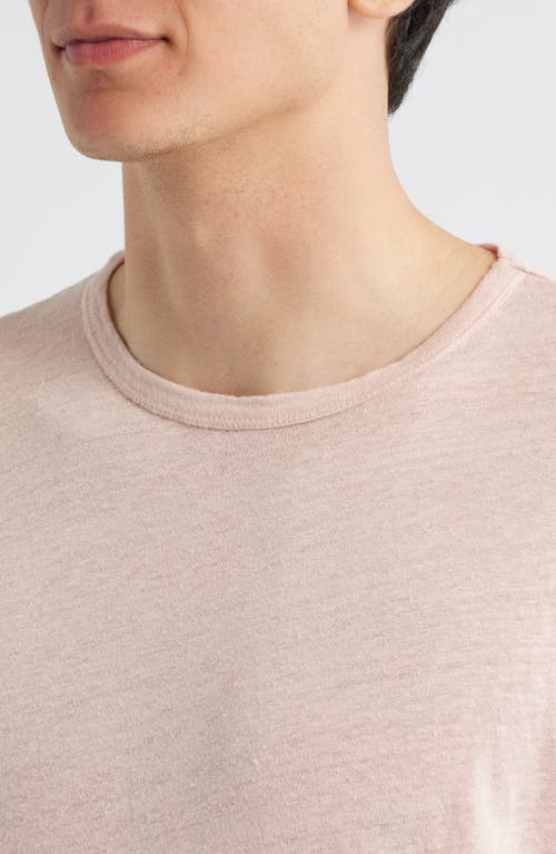 Alex Crane  Sun Regular Fit Linen Tee In Pink