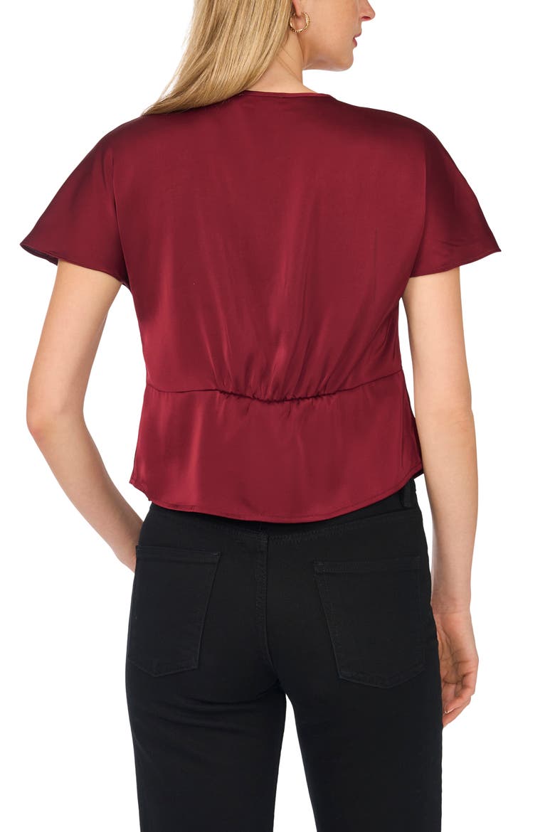 Keyhole Woven Top, Alternate, color, CRISP MERLOT