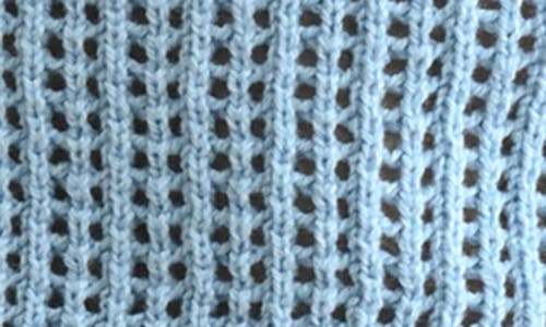 Lush Gingham Ribbon Open Knit Tank Top In Blue